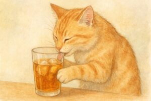 猫は麦茶が好き?
