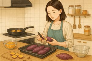 猫ちゃんに焼き芋上げる時は注意して!