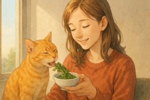 猫ちゃんに豆苗を与える際の適量と注意点