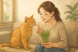猫ちゃんと豆苗のエピソード