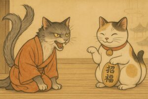 化け猫と招き猫