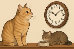 猫の食事時間について