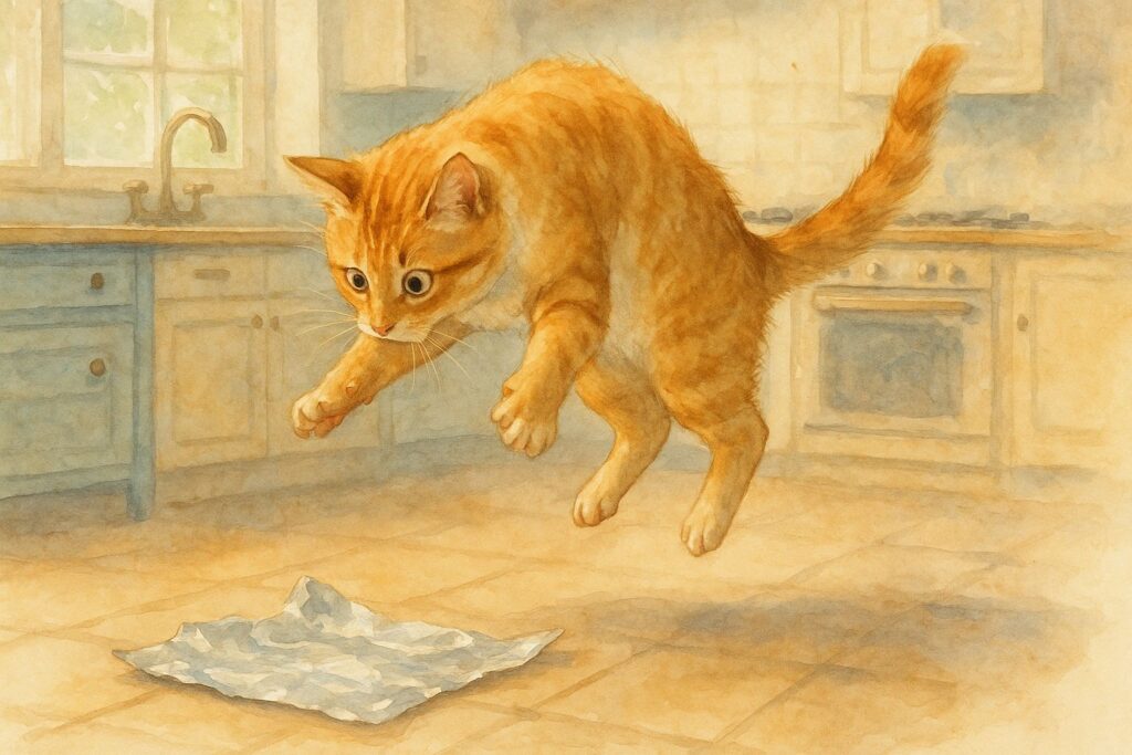 猫はアルミホイルで飛び上がる?
