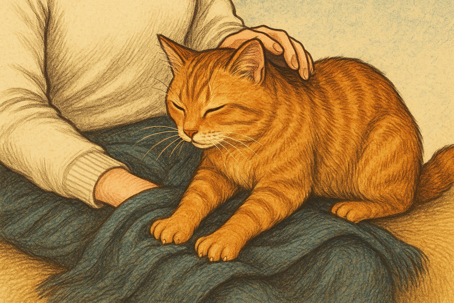 猫がふみふみしてる時に撫でるの平気?