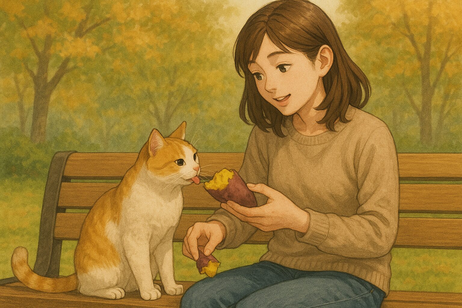 猫ちゃんに焼き芋って平気？