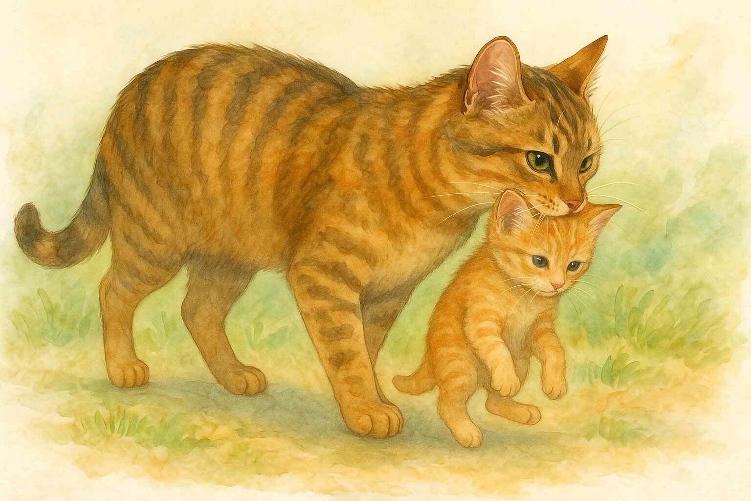 猫の首根っこ掴み