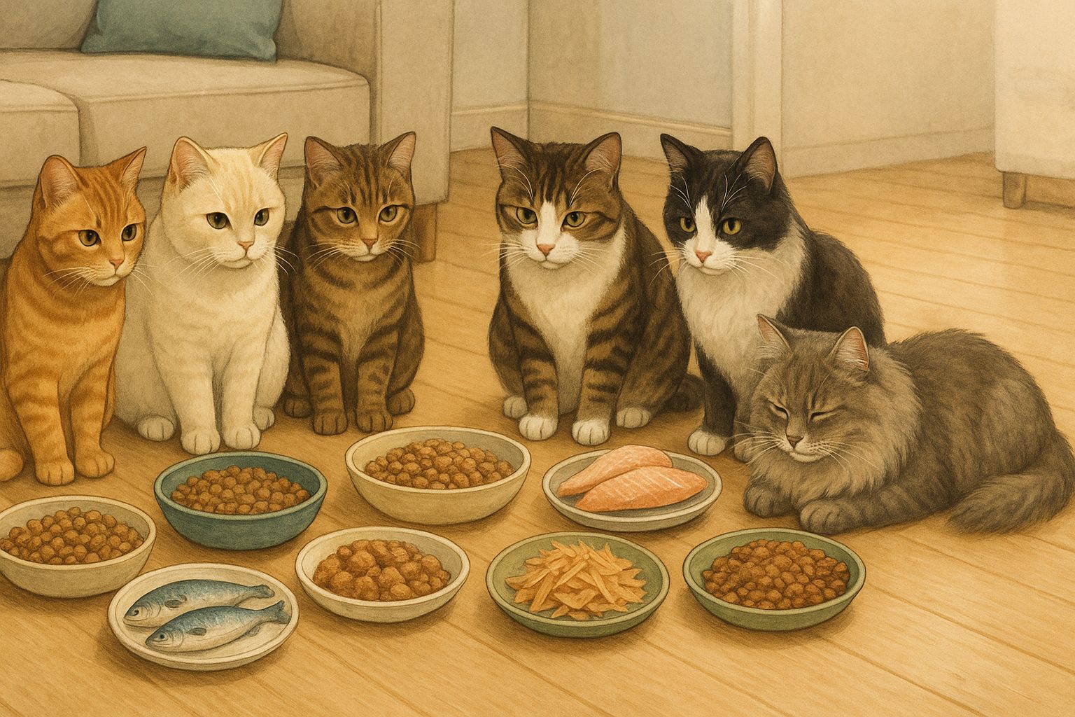 猫ちゃんの食事時間は？