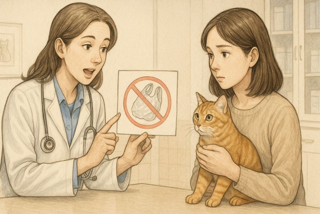 猫がビニールを食べた時の緊急対応