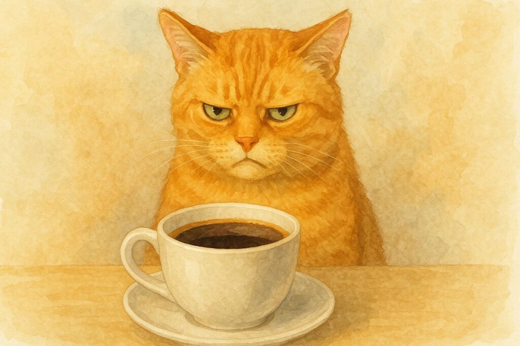 コーヒーは猫によって危険