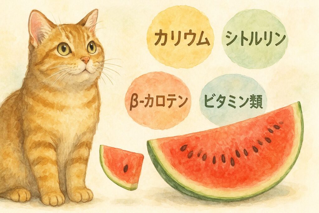 猫ちゃんがスイカを食べるメリットって?