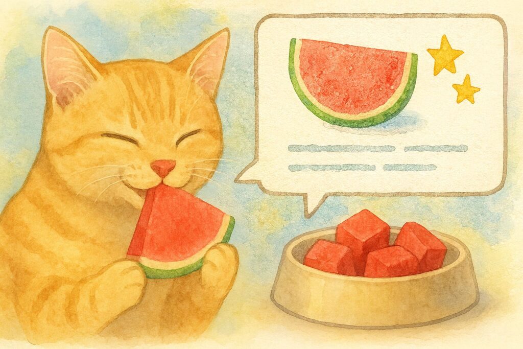 うちの猫はスイカ好き?嫌い?