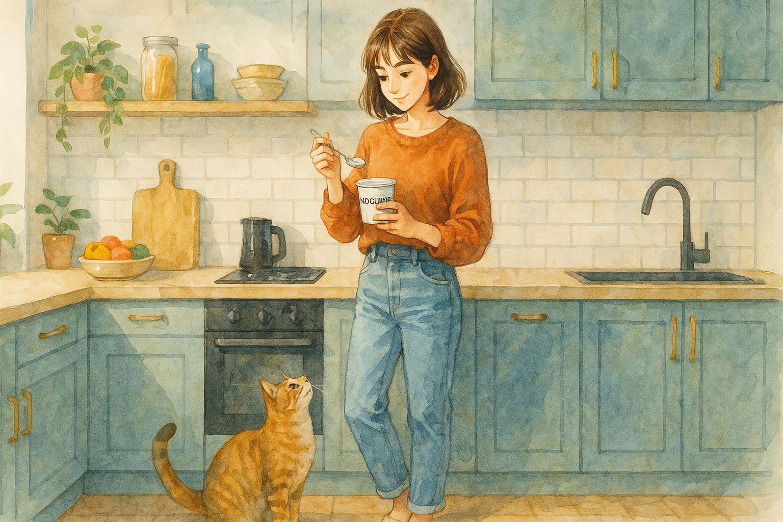 猫がヨーグルトを欲しがる時