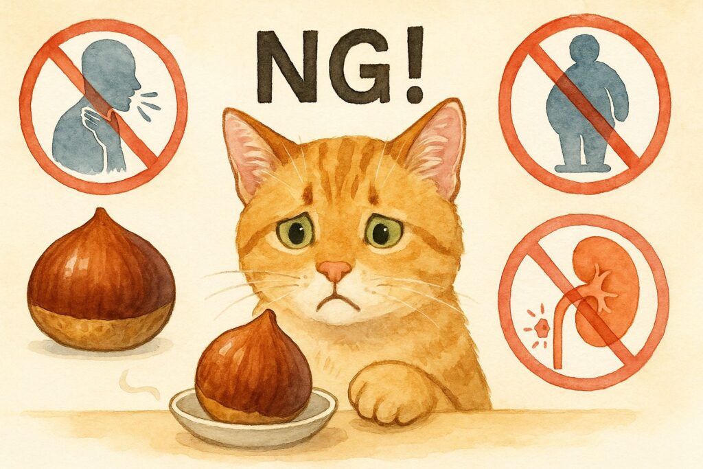 猫に栗をあげる時の4つのリスク