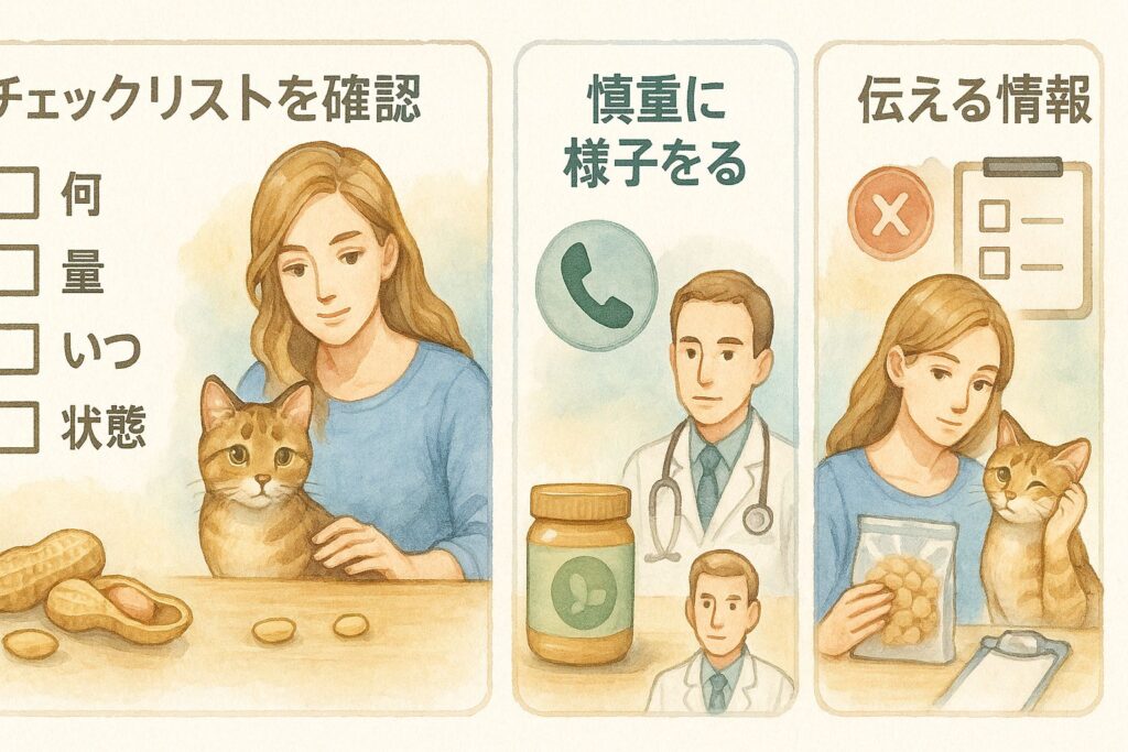 もし猫がピーナッツを食べてしまったら?飼い主ができる正しい対策