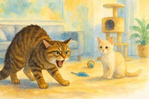 先住猫の威嚇が治らない…いつまで続く？