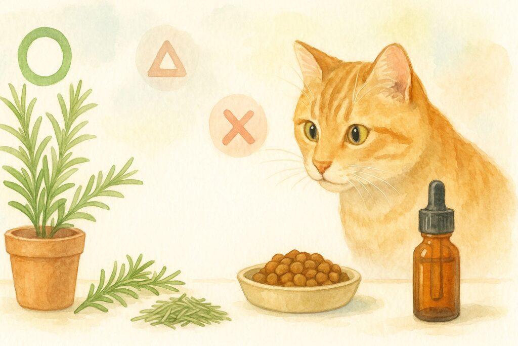 猫に対してローズマリーが危険か安全かは「形」で全然ちがう!