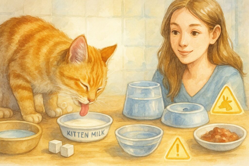 猫が牛乳を飲みたがる時の正しい対策と安全な代替品
