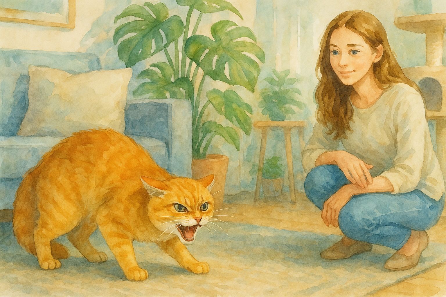 猫に威嚇される人の理由とは?その原因とやめさせるための対策