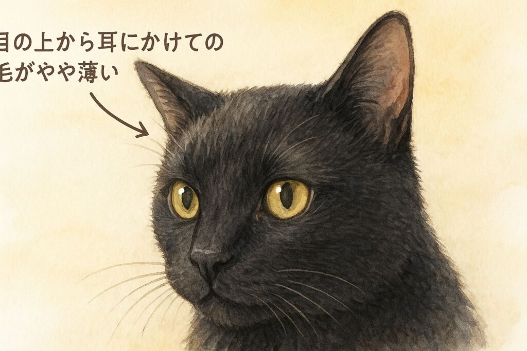 猫の目の上の「はげ」は病気じゃない?正常な毛の薄さとは