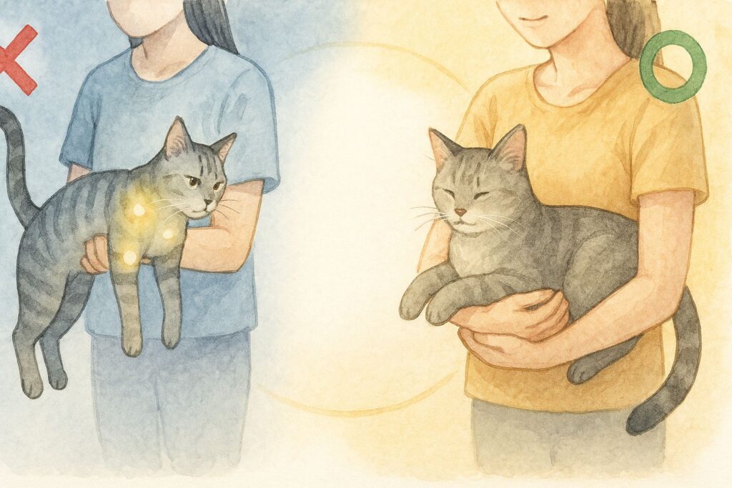 猫のダメな持ち方を卒業し、信頼を深める抱っこマスターになろう