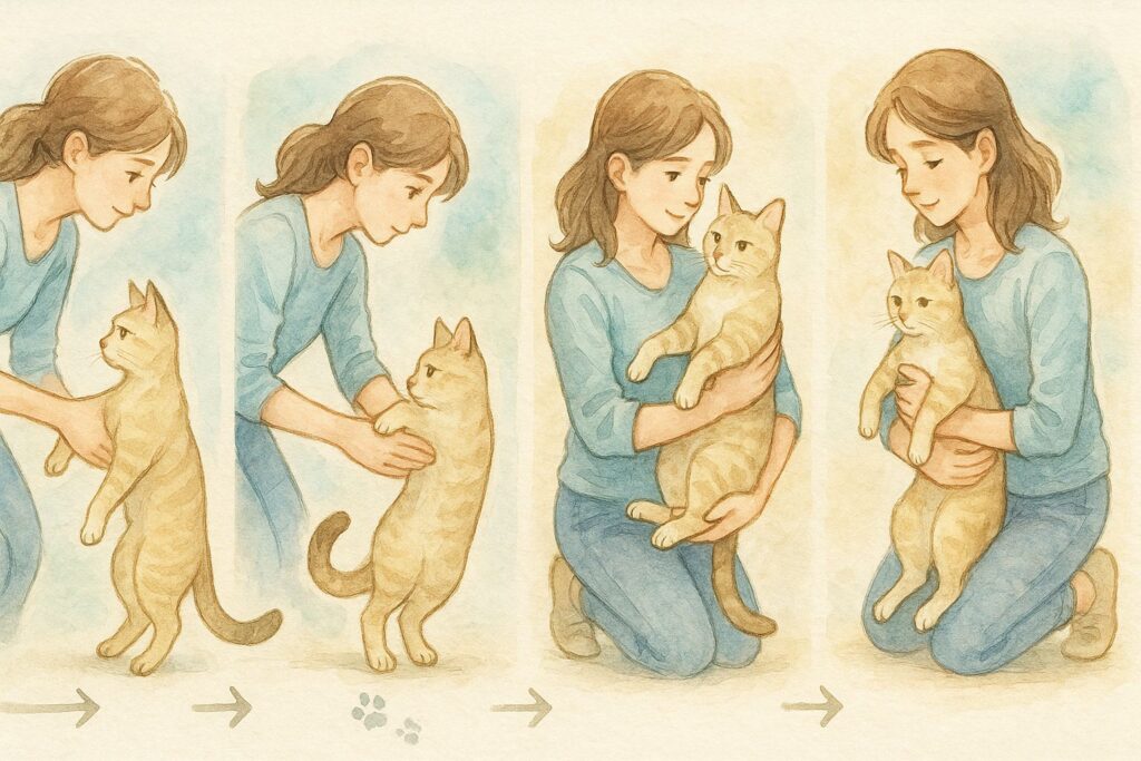 猫が心から安心する正しい抱き方の全ステップ