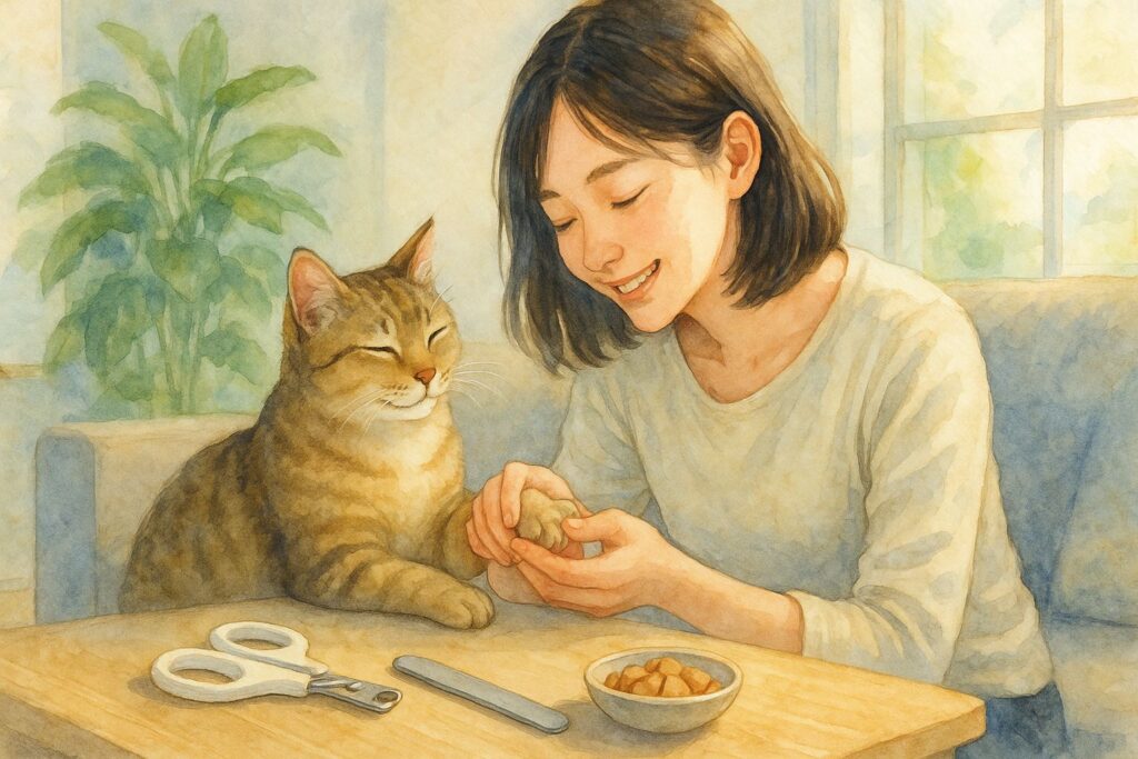 結局、爪切りを嫌がる猫対策にコロコロシートは有効?