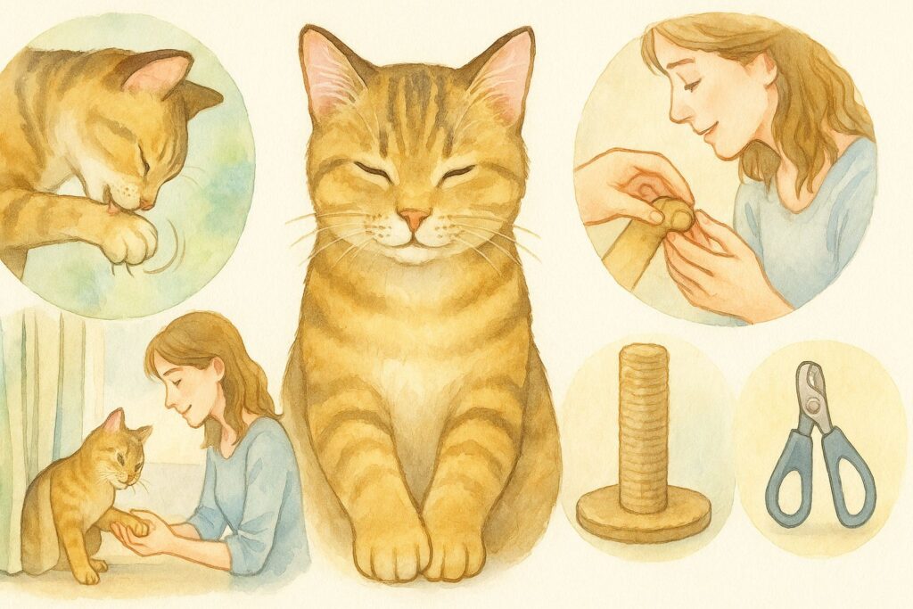 猫の爪切りをしないと危険?放置する4大リスクと影響