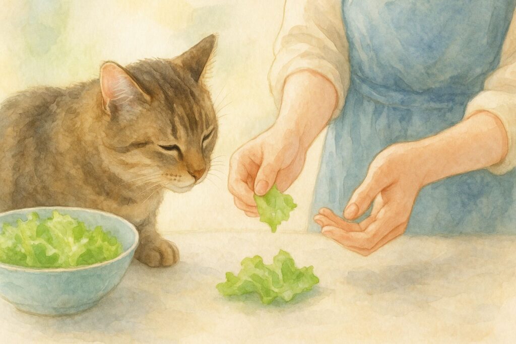 猫はレタスを食べても大丈夫!理由と4つのメリット