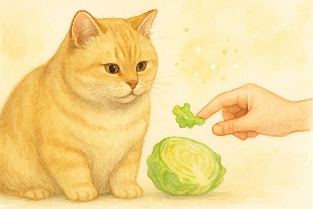 猫にレタスを安全に与える方法と対策