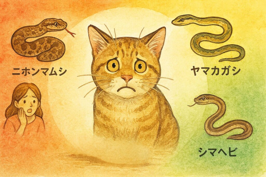 一目でわかる!日本の主な蛇とキケン度リスト