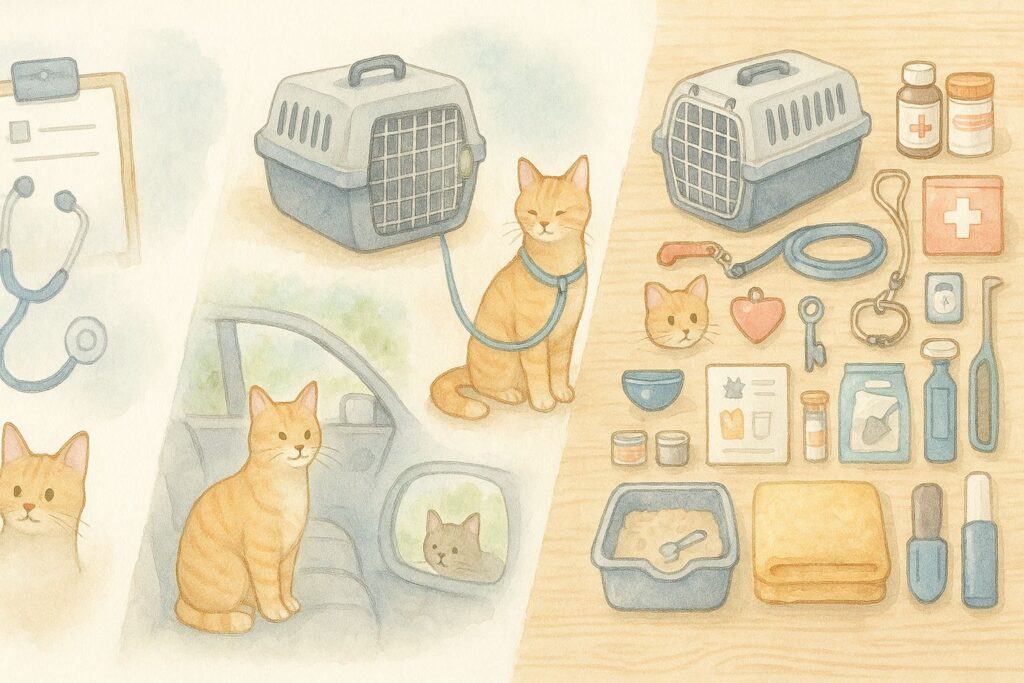 猫を旅行に連れて行く前に…出発前の完璧な準備リスト!