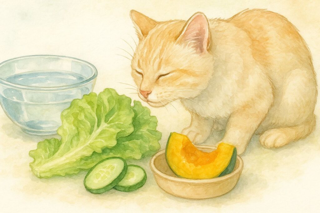 意外なメリット…野菜が猫ちゃんの助けになる時