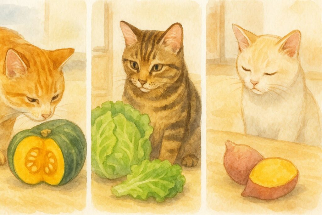 猫の飼主さんの体験談…うちの子が好きな野菜、嫌いな野菜