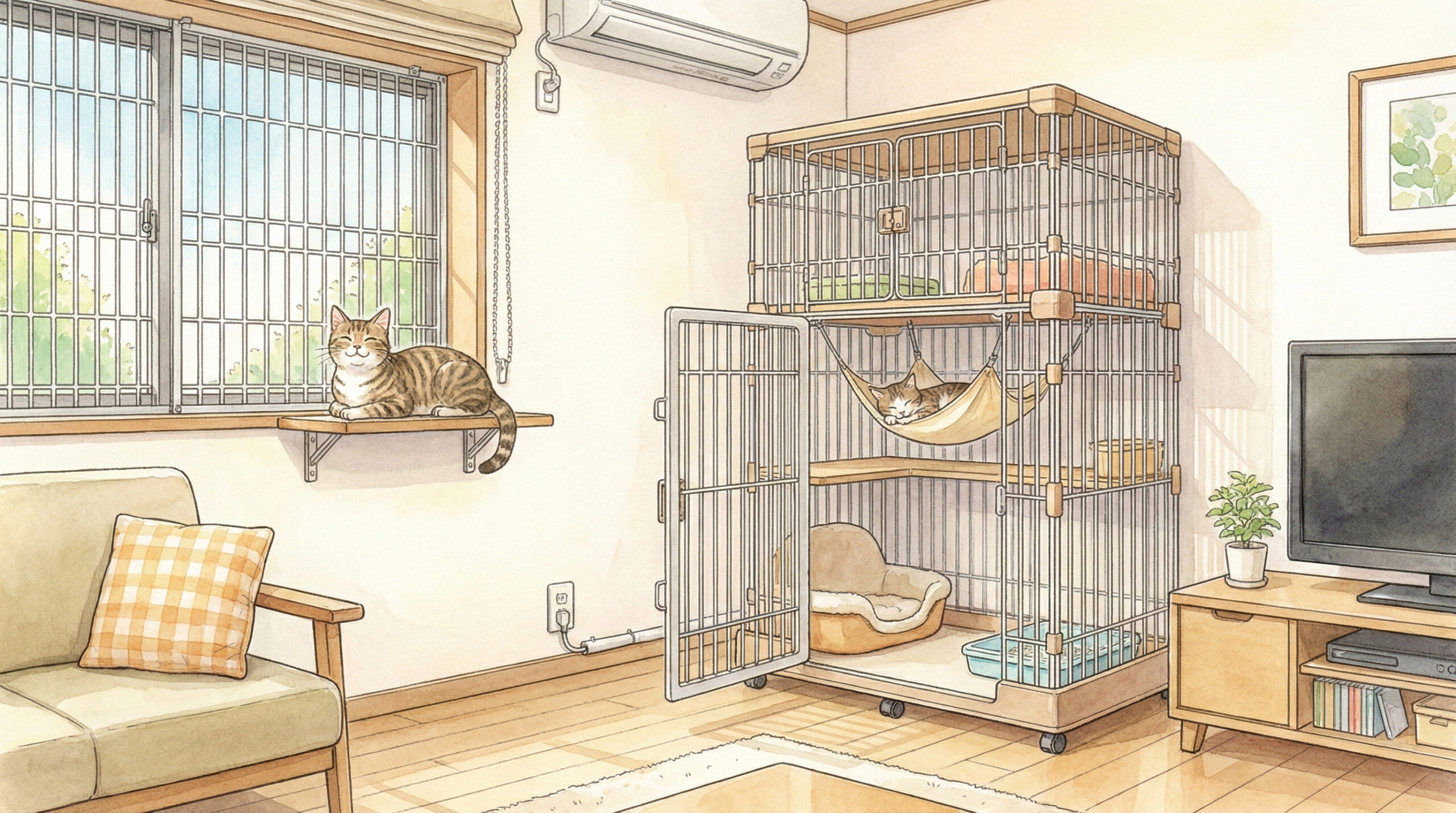 【猫の留守番】ストレスの原因は？ケージはNG？