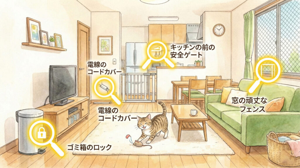 【猫の留守番】ケージなし(フリー)のリスク管理