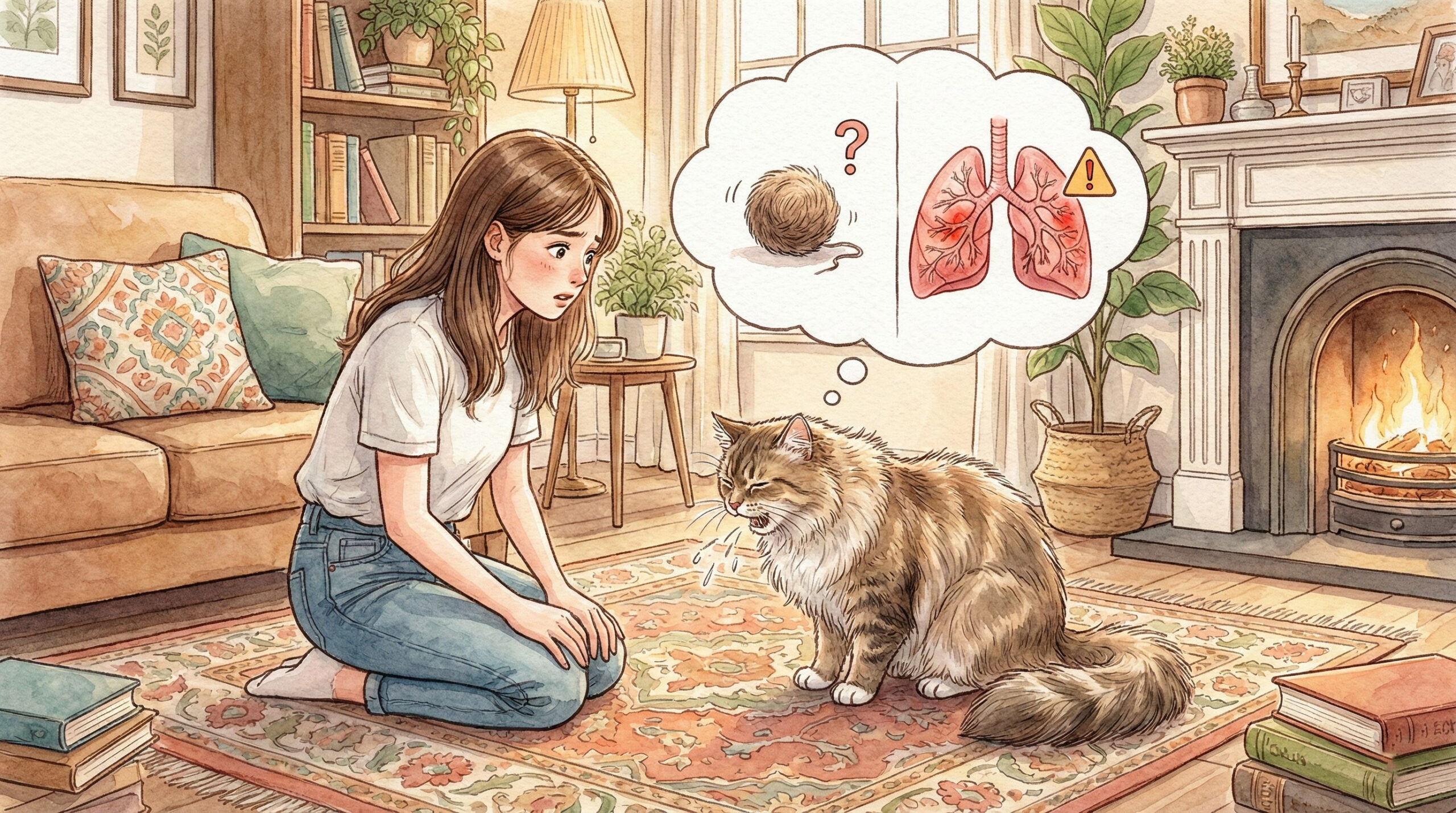 猫が咳き込むのに吐かない？その原因と家庭でできる5つの対策