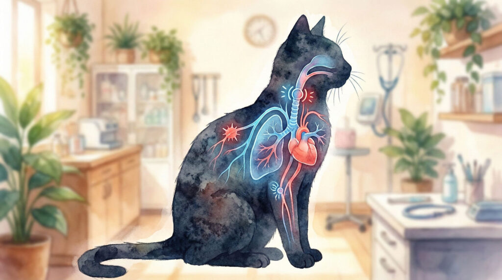 猫が咳き込むのは病気の合図?考えられる4つの主要な原因