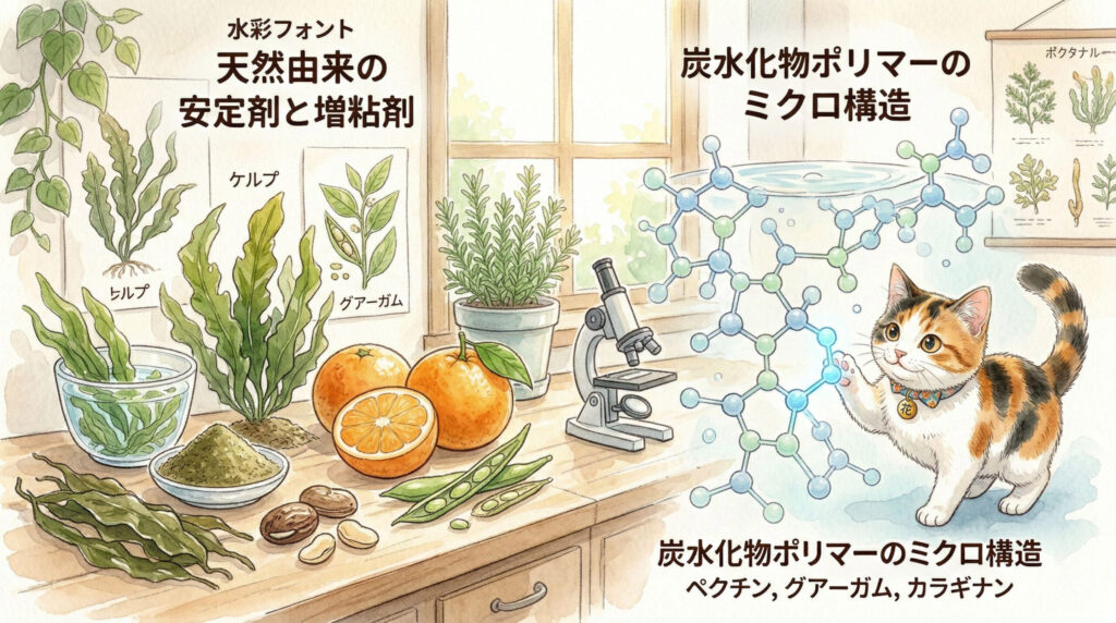 増粘多糖類の由来と化学的分類