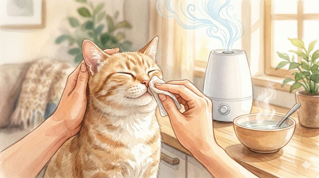 猫のプスプス言う鼻息対策とお家の環境づくり