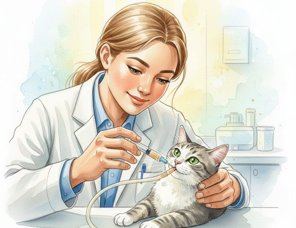 猫の絶食から回復するための治療と栄養管理