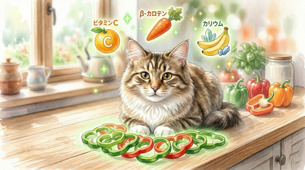 猫がピーマンを食べても大丈夫な理由と栄養的な根拠