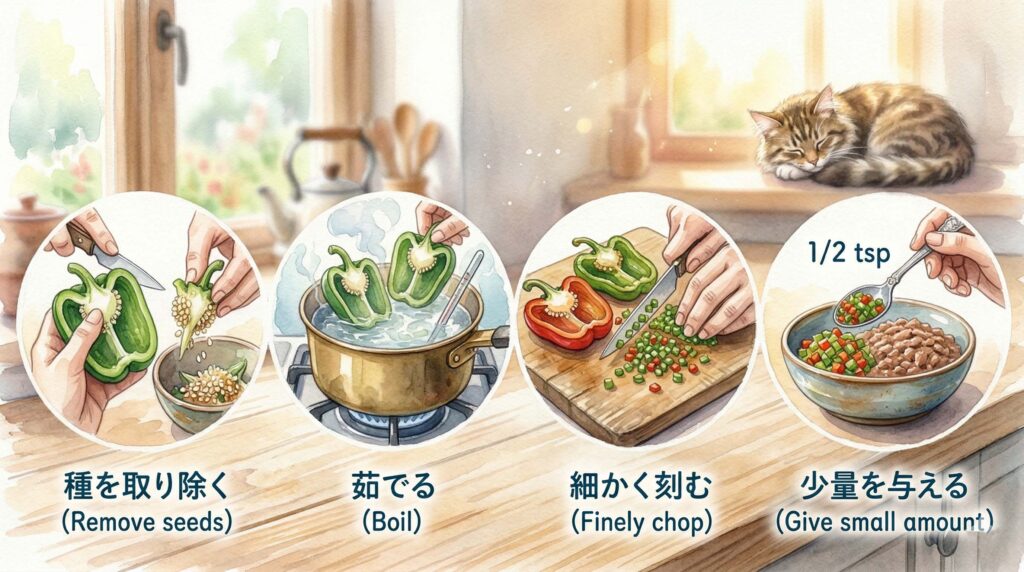 猫にピーマンを与える際の具体的な対策とは