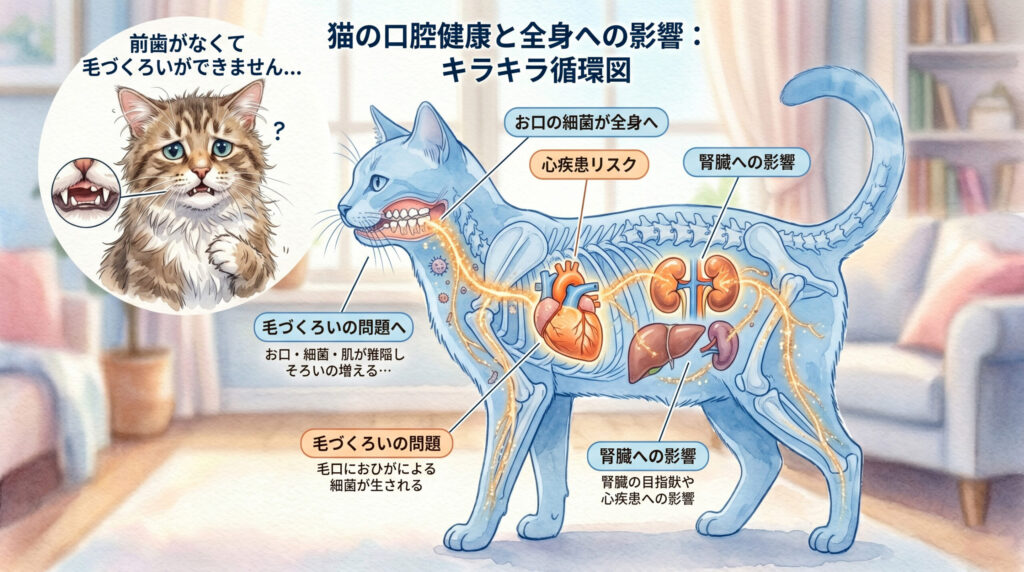 猫の前歯が無い具体的な影響とリスク連鎖