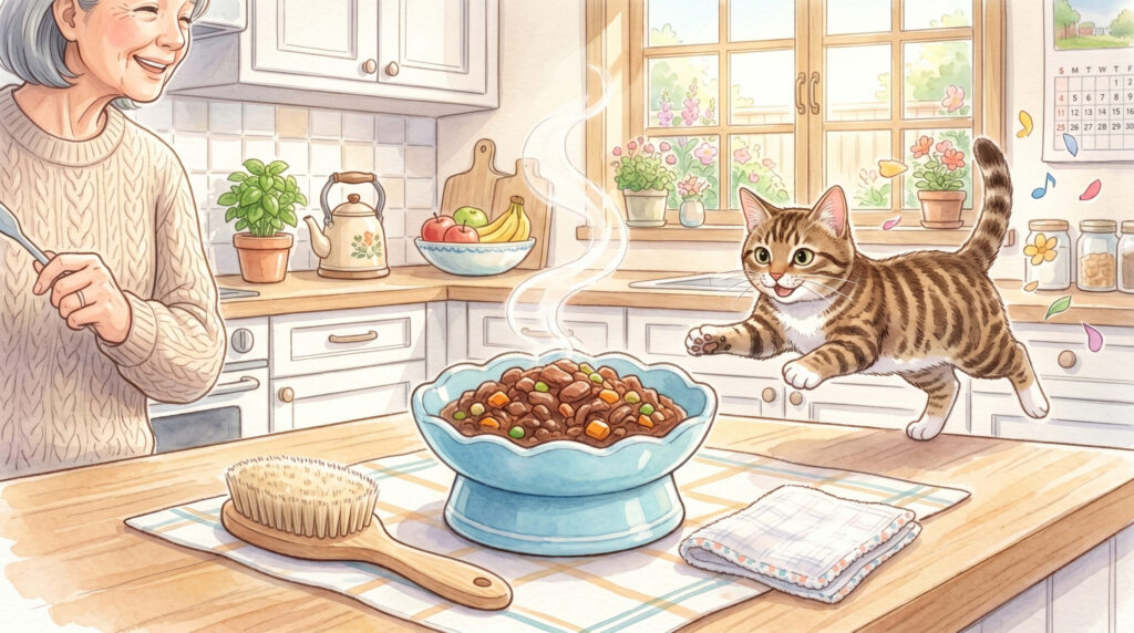 前歯が無い猫ちゃんのための食事管理と環境整備