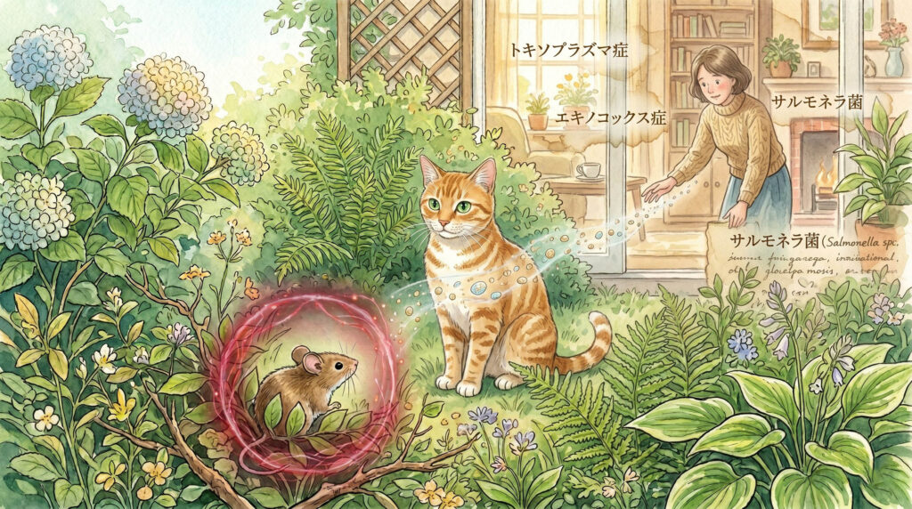 猫がネズミを食べることで発症・媒介する重大な病気
