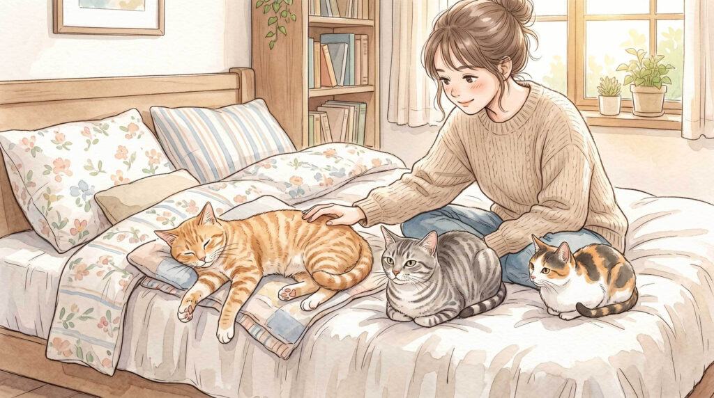 猫が胸の上で見せる香箱座りの姿勢バリエーションと注意点