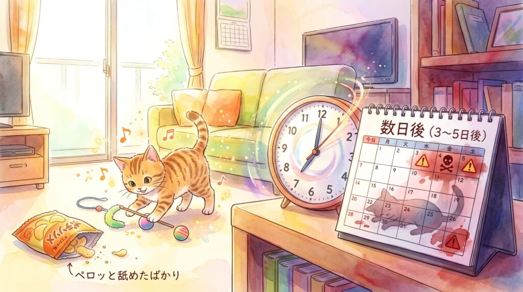 体験談…猫がポテチのコンソメ味を食べた!大丈夫と誤信しやすい理由